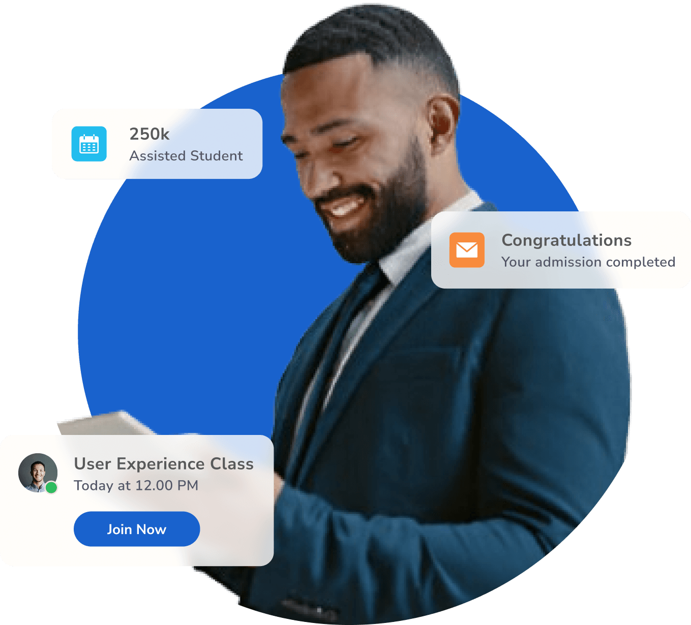 guy looking at phone and smiling